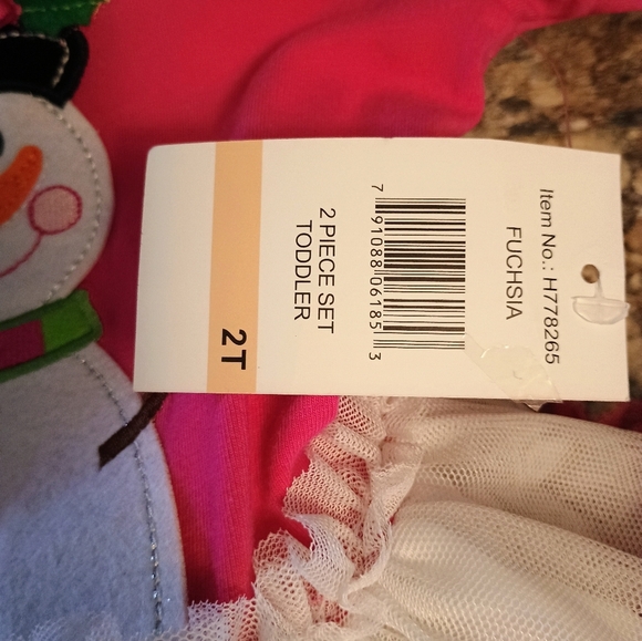 Emily Rose two-piece set long sleeve girls tutu shirt snowman. New With Tags - Picture 4 of 7